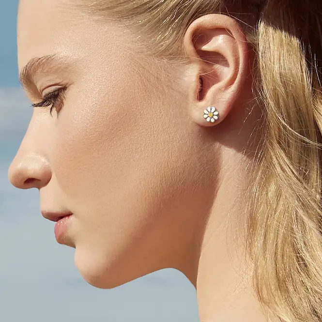 Серебряные серьги с эмалью и фианитами