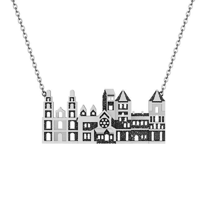 Серебряное колье с чернением