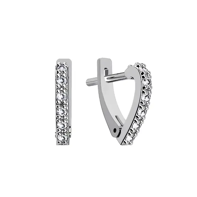 Серебряные серьги с фианитами