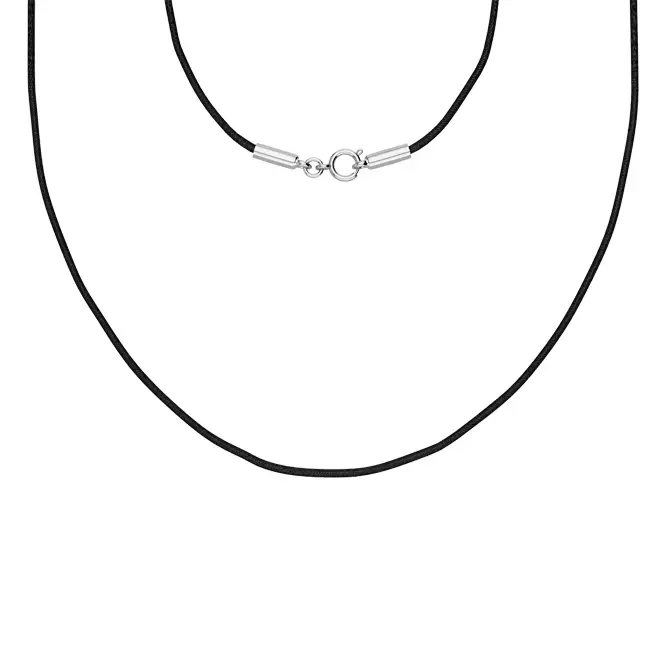 Текстильный шнурок с серебряным замком