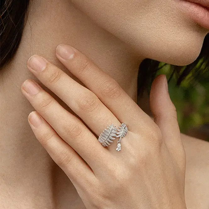 Серебряное кольцо с фианитом