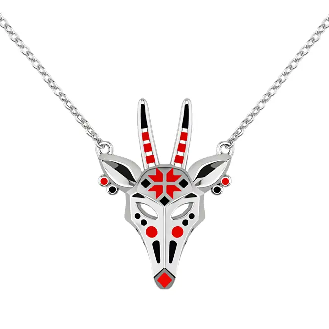 Серебряное колье с эмалью