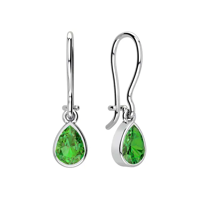 серебряные серьги с фианитами