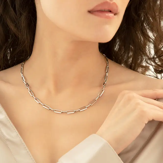 Серебряное колье