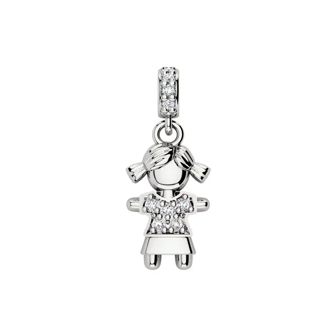 Серебряный кулон с фианитами