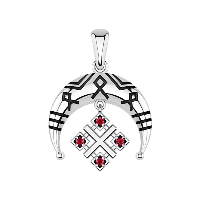 Серебряный кулон с фианитами