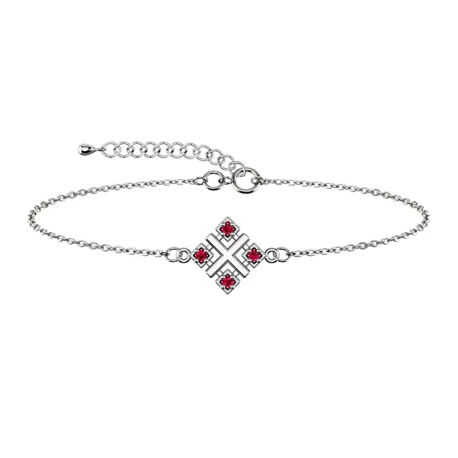 Серебряный браслет с фианитами