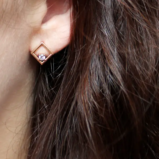 золотые серьги с фианитами