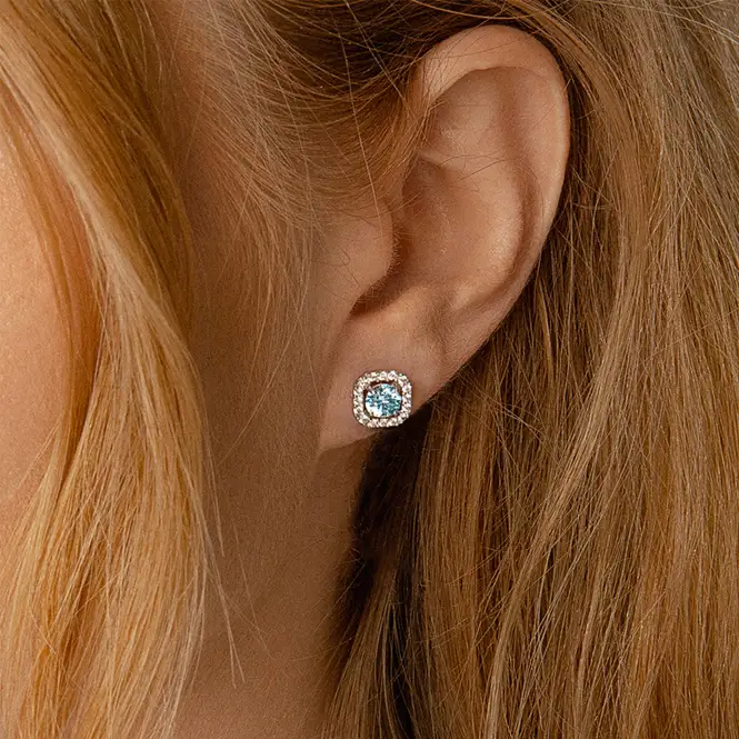 Серебряные серьги с фианитами