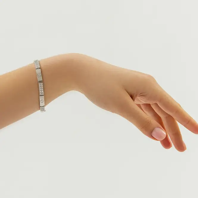 Серебряный браслет с фианитами