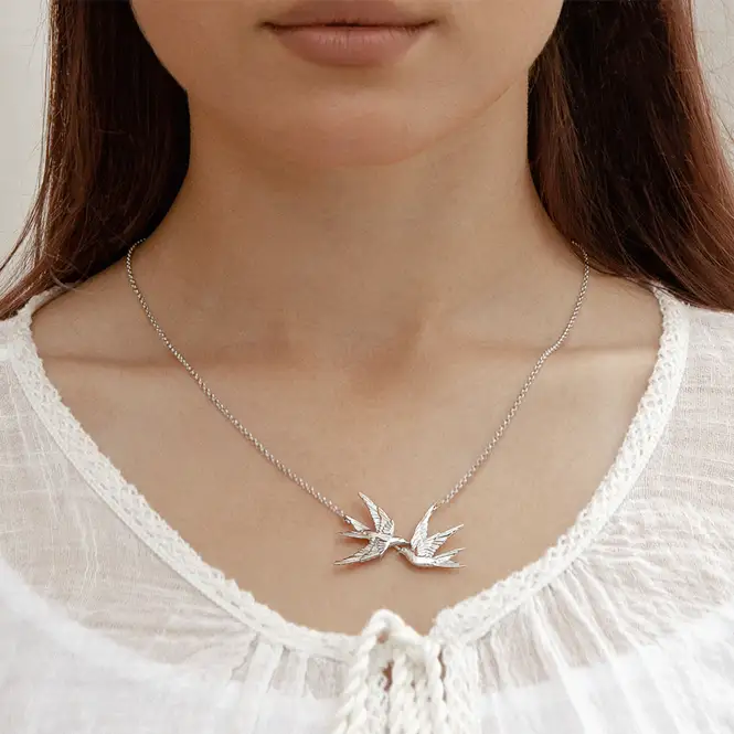 Серебряное колье