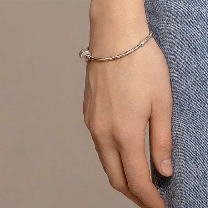 Серебряный браслет для шармов